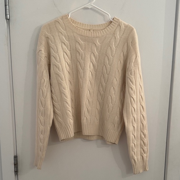 Aritzia Babaton Illustrator Cable Knit Sweater – Cream (Size S) - Picture 2 of 7